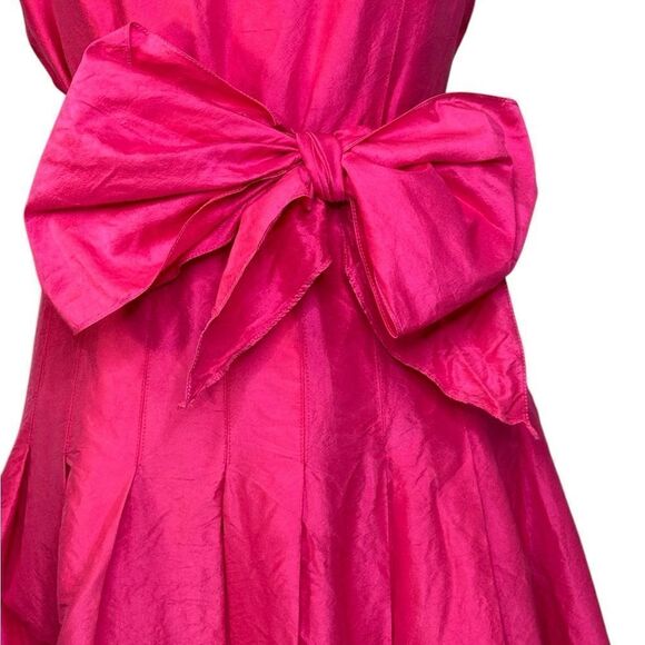 Sara Campbell Vintage 1980s Pink Silk Halter Midi Dress| Size 8 - Picture 3 of 10